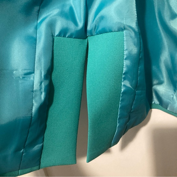 Trina Trunk Workwear Blazer Teal Single  Button Size 2 - Picture 5 of 8